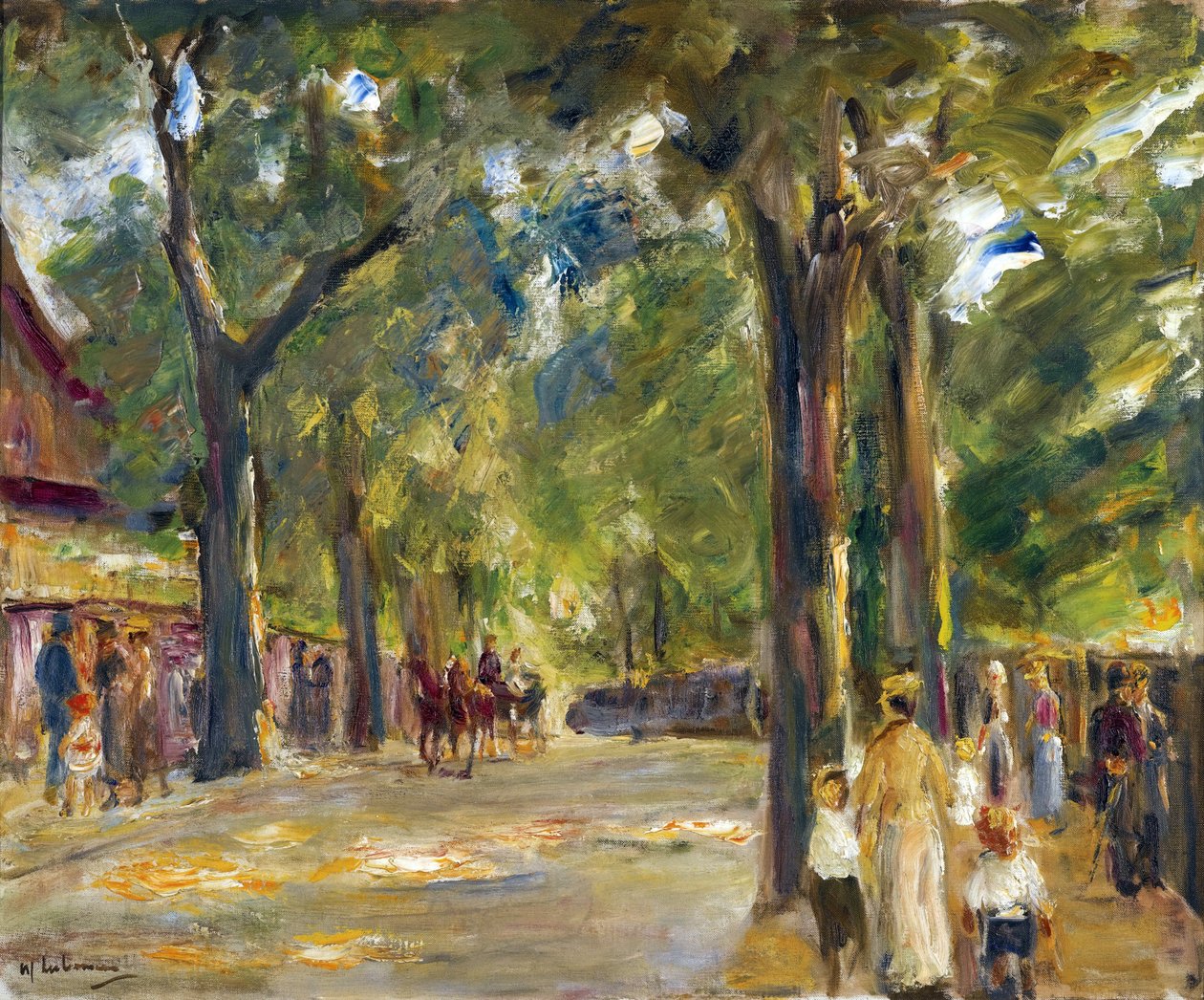 Figuren auf der Großen Seestraße in Wannsee von Max Liebermann