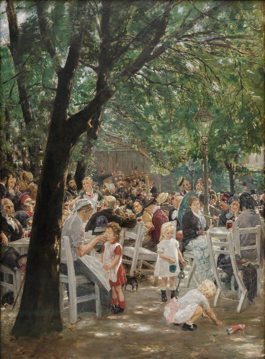Münchner Biergarten von Max Liebermann