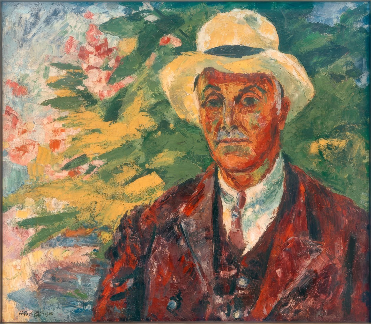 Dr. Walter Minnich – Bildnis im Grünen von Max Pechstein