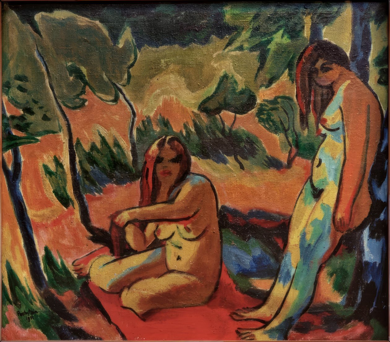Frauen am Waldrand von Max Pechstein