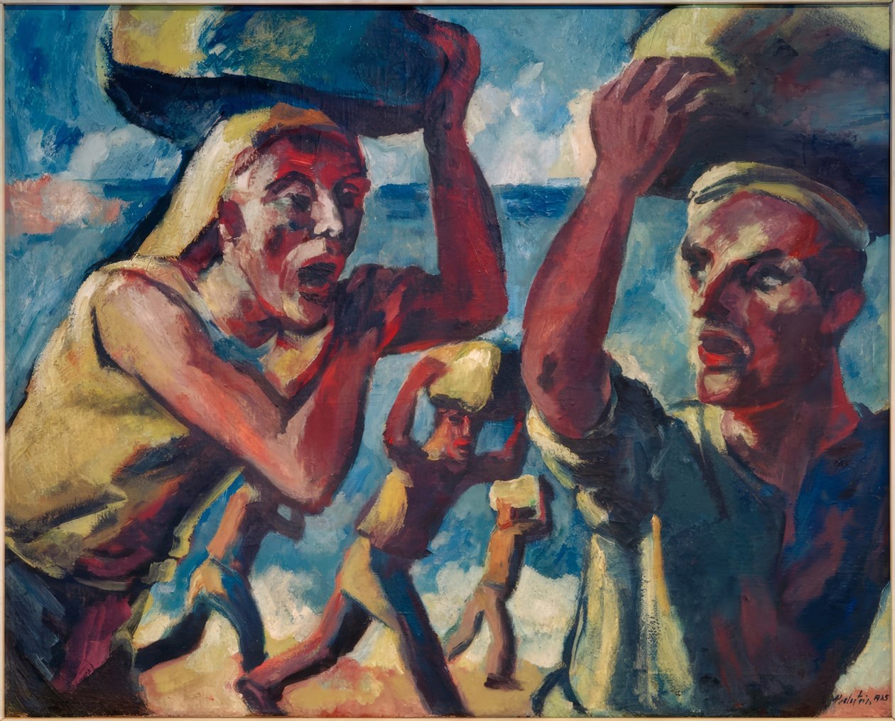 Italienische Steinträger von Max Pechstein