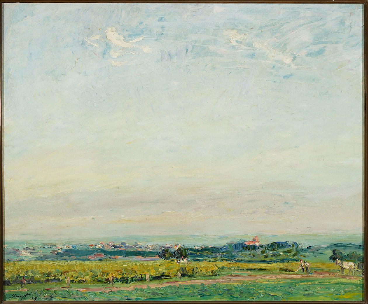 Landschaft mit Blick auf Landau in der Pfalz von Max Slevogt