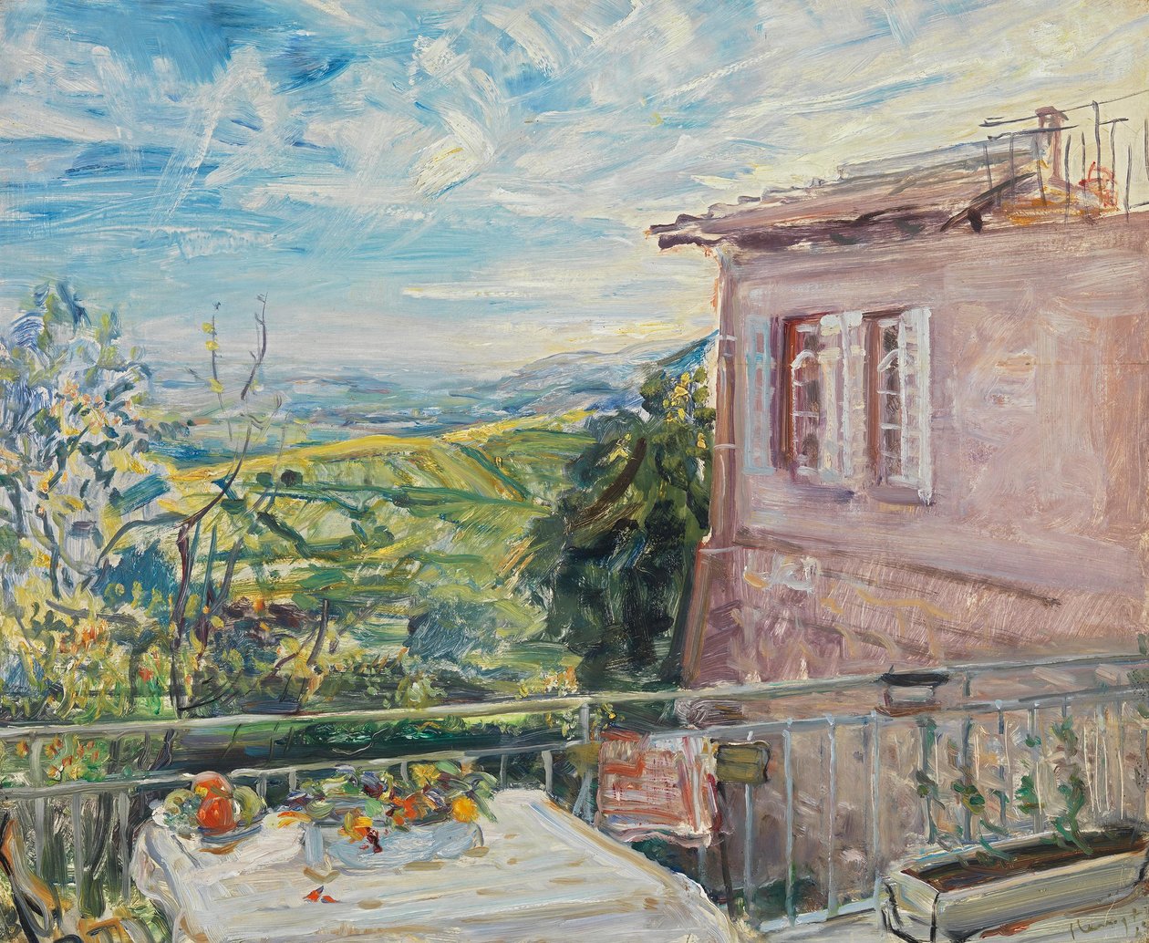 Terrasse in Neukastel von Max Slevogt