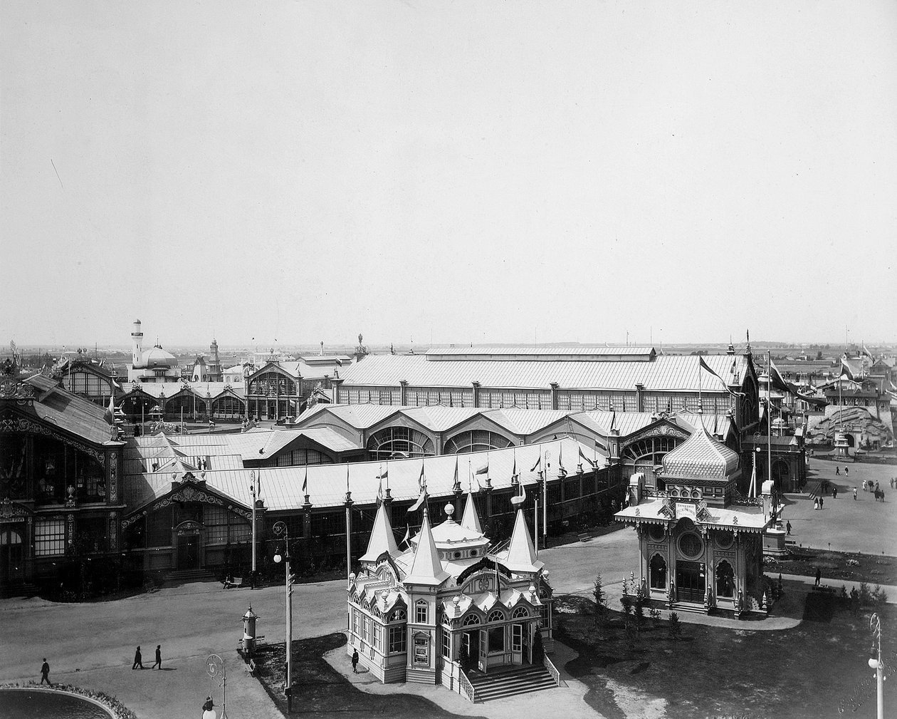 Gesamtansicht, die All-Russland-Ausstellung, Nischni Nowgorod, Russland, 1896 von Maxim Dmitriev