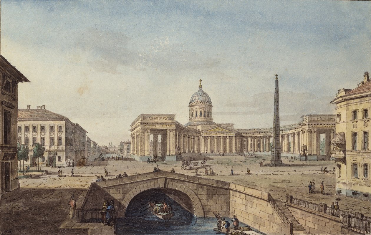 Die Kasaner Kathedrale in Sankt Petersburg, 1817 von Maxim Nikiphorovich Vorobyev