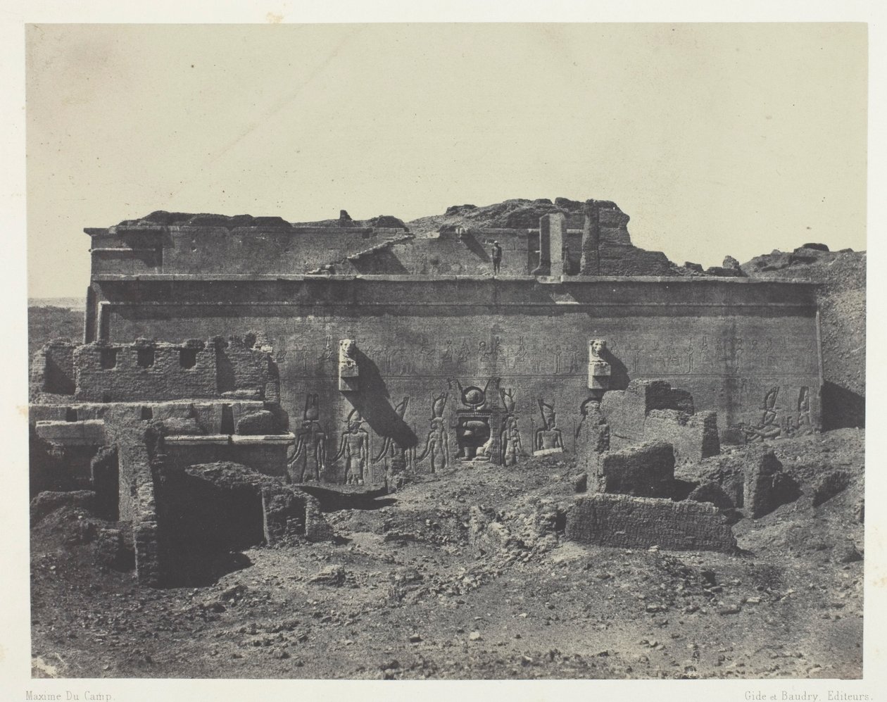 Fassade Postérieure, Großer Tempel von Dendera (Teutyres), Oberägypten von Maxime Du Camp