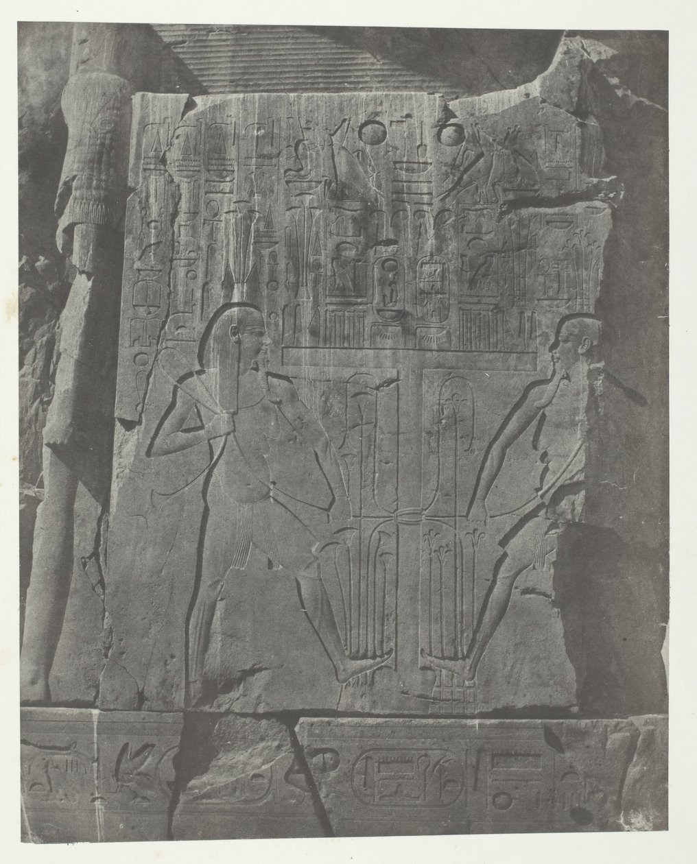 Gournah, Skulpturen des Throns der Kolosse, Theben, 1849-51, gedruckt 1852 von Maxime Du Camp