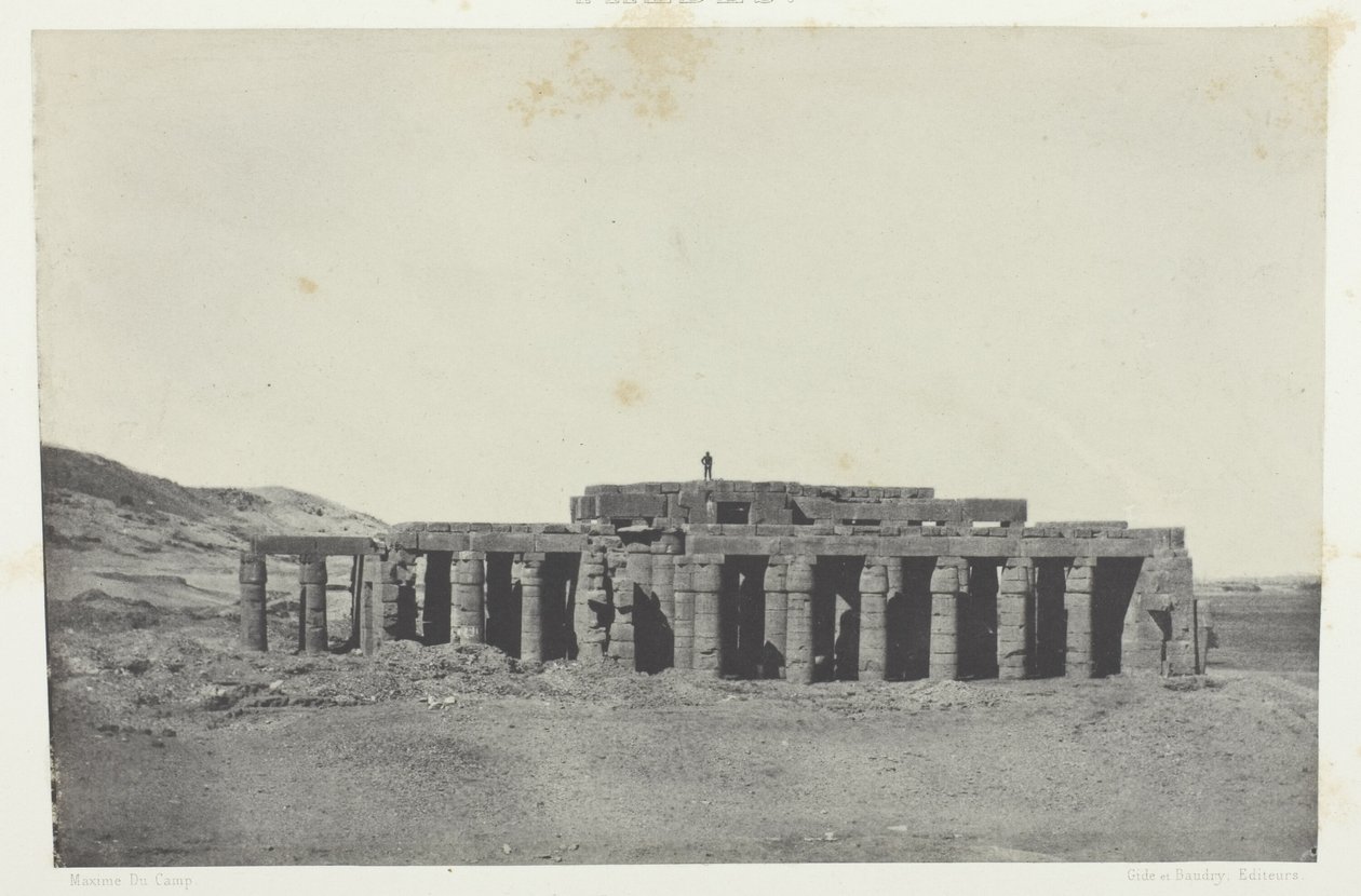 Gournah, Grab von Osymandias; Theben, Platte 58 aus dem Album "Egypte, Nubie, Palestine et Syrie" (1852) von Maxime Du Camp