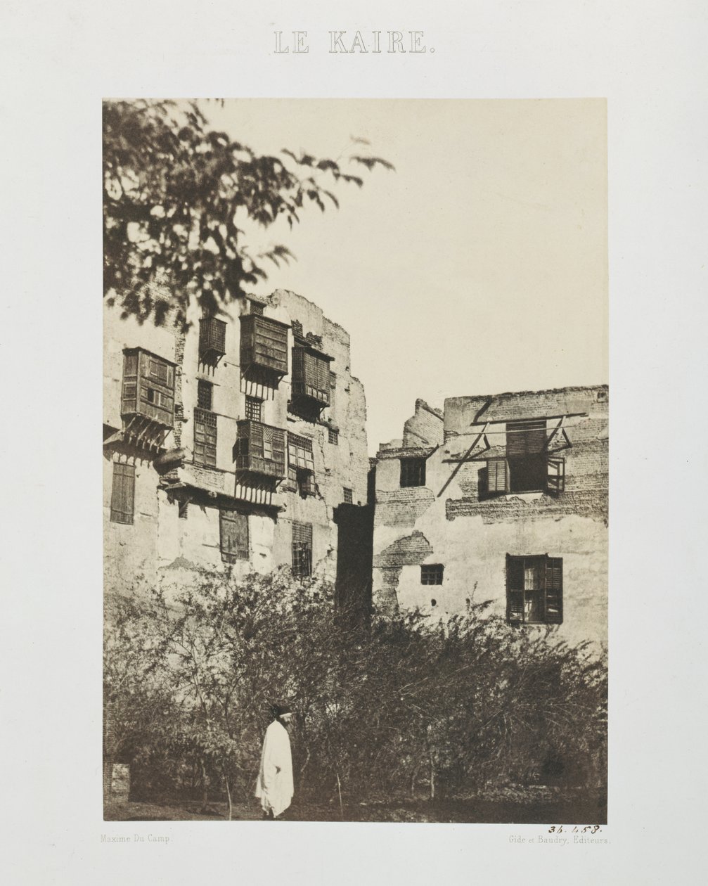 Haus und Garten im französischen Viertel, Ägypten, 1850 von Maxime Du Camp