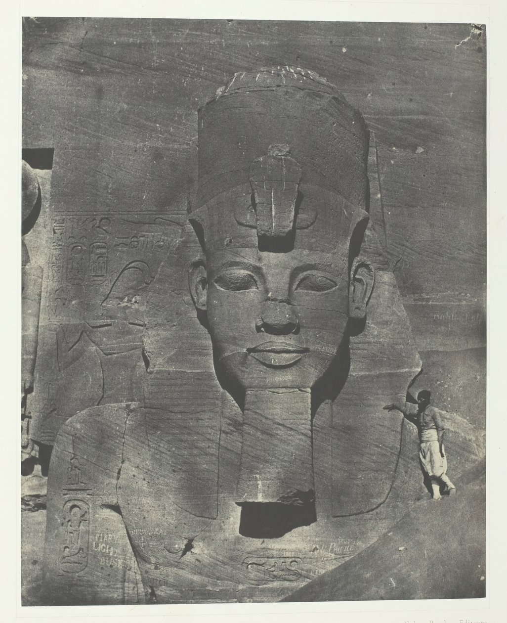 Ibsamboul, Koloss Medial Enfoui du Spéos de Phrè Nubien, Palästina und Syrien, 1849-51, gedruckt 1852 von Maxime Du Camp