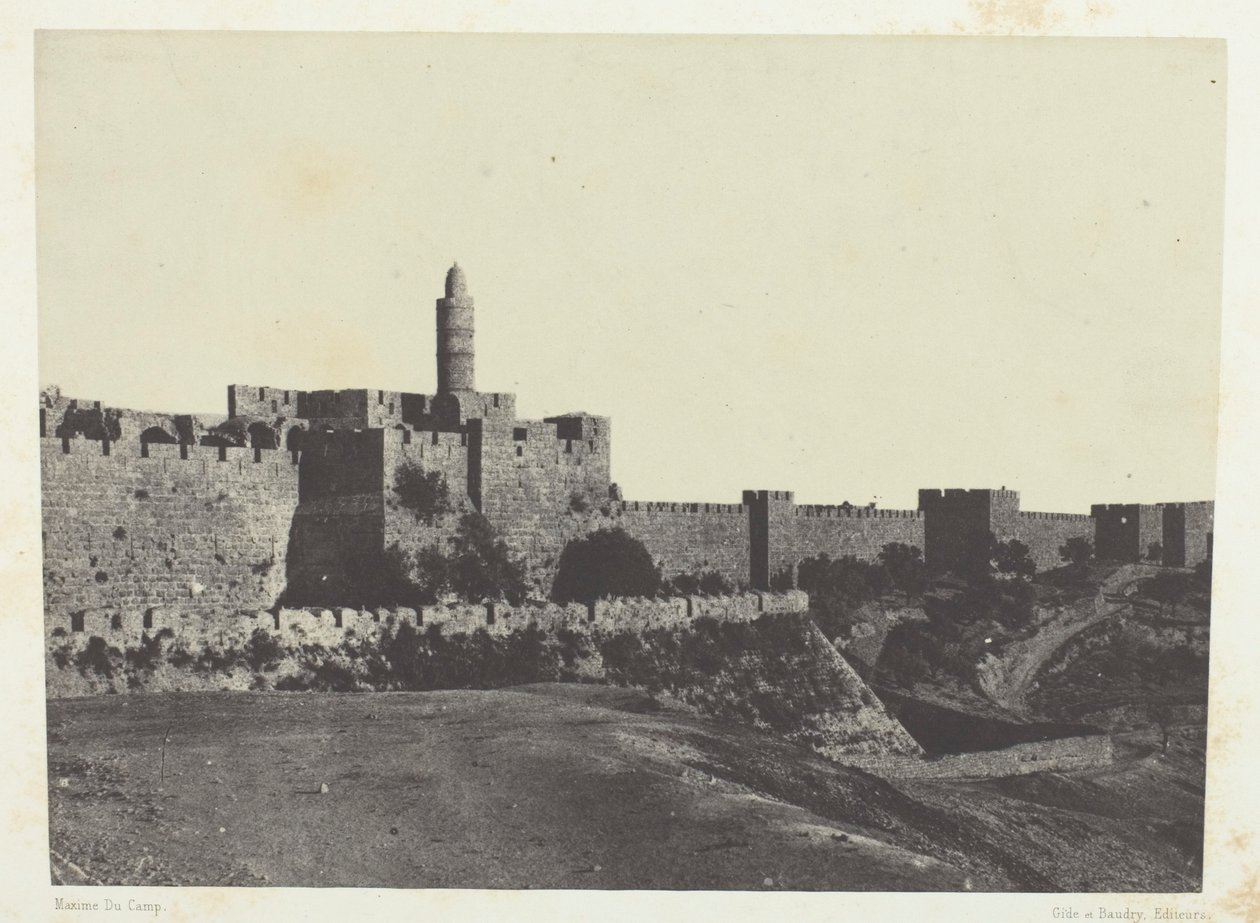 Jerusalem, Westlicher Teil der Mauern; Palästina von Maxime Du Camp