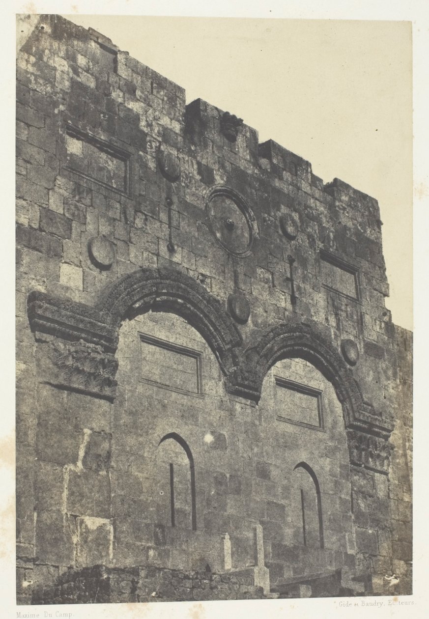Jerusalem, Goldenes Tor (Bab-El-Daharieh); Palästina von Maxime Du Camp