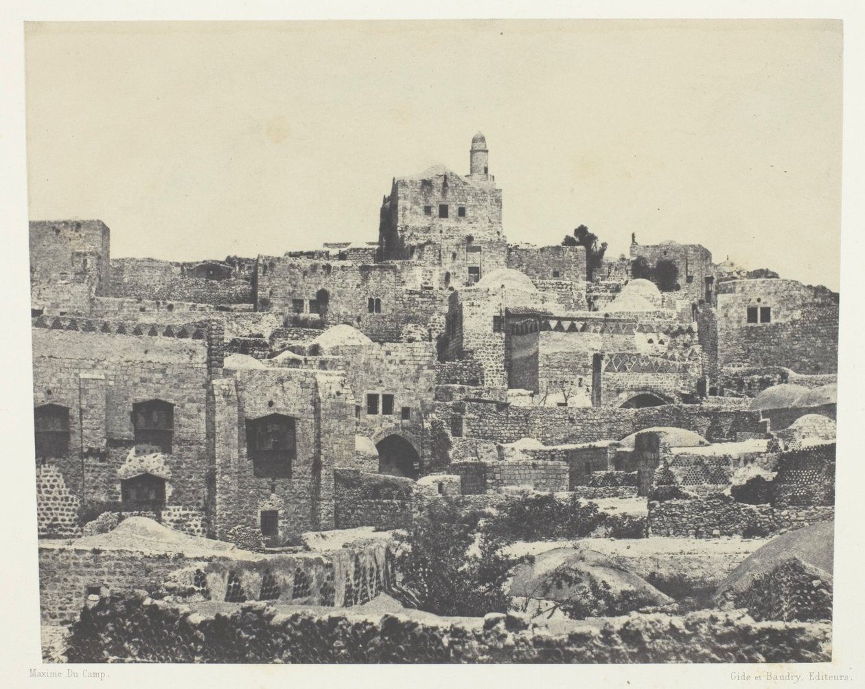 Jerusalem, Westliches Viertel; Palästina von Maxime Du Camp
