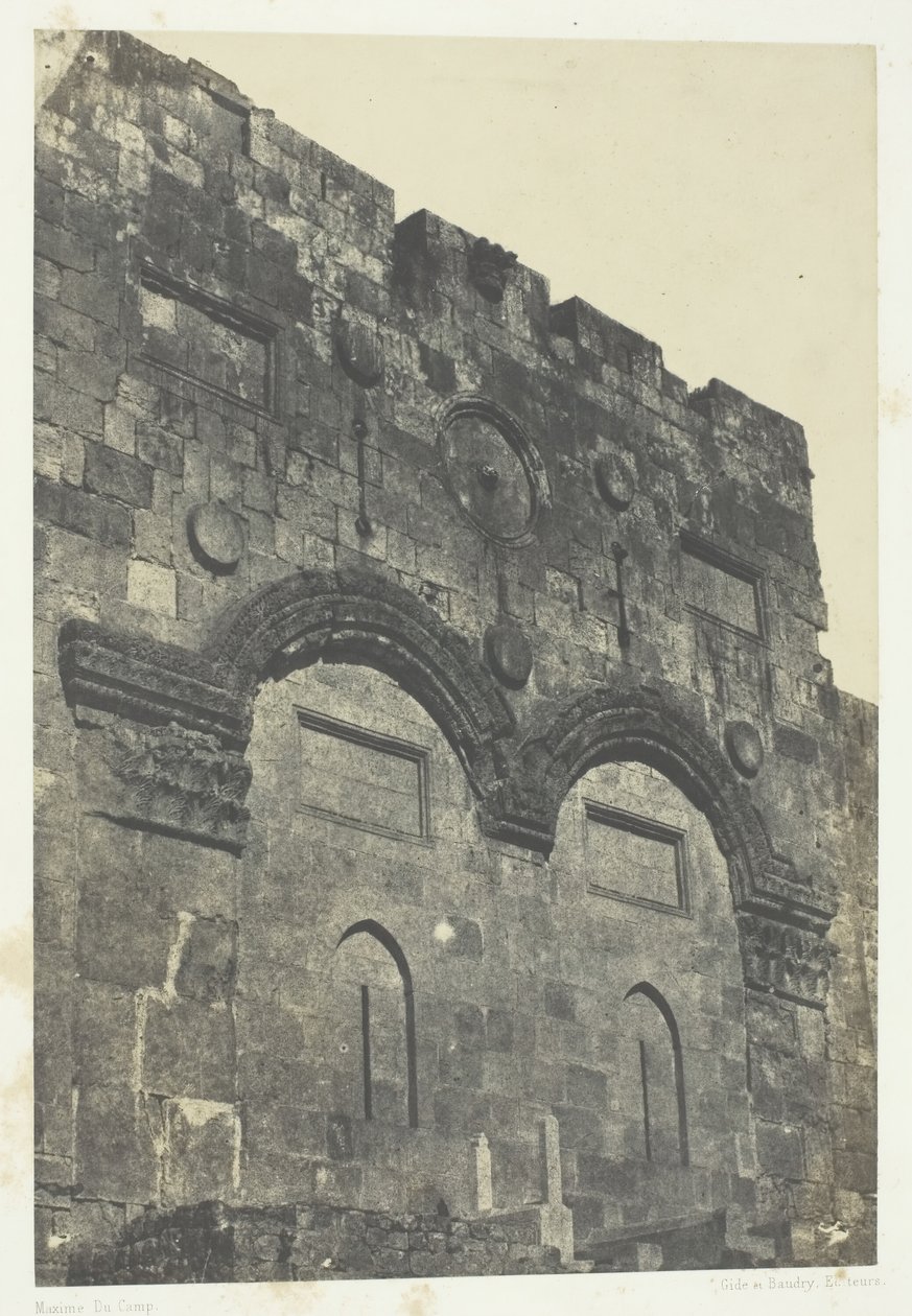 Jerusalem, Goldenes Tor (Bab-El-Daharieh), Palästina, 1849-51, gedruckt 1852 von Maxime Du Camp