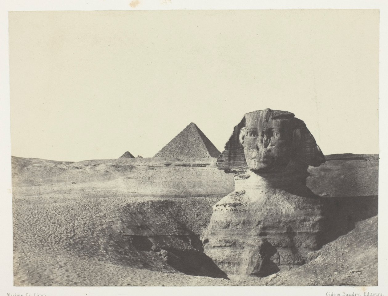 Der Sphinx von vorne gesehen, Mittelägypten von Maxime Du Camp