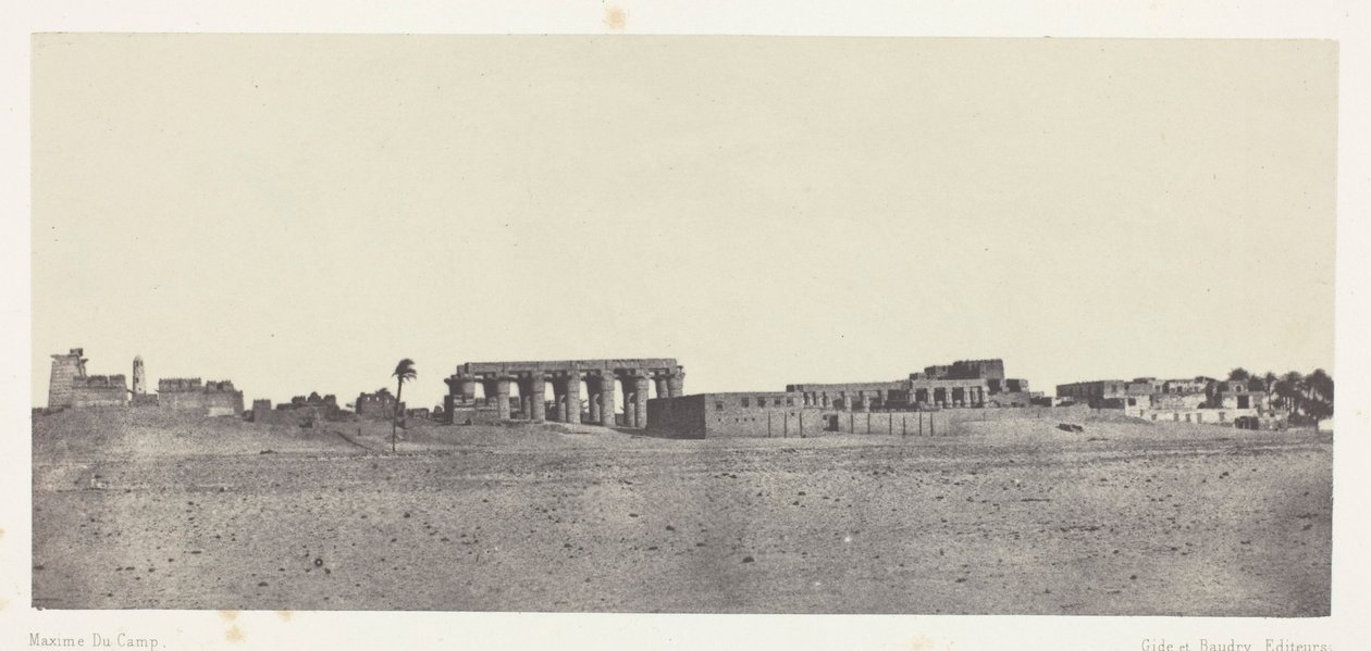 Luxor, Gesamtansicht der Ruinen; Theben von Maxime Du Camp