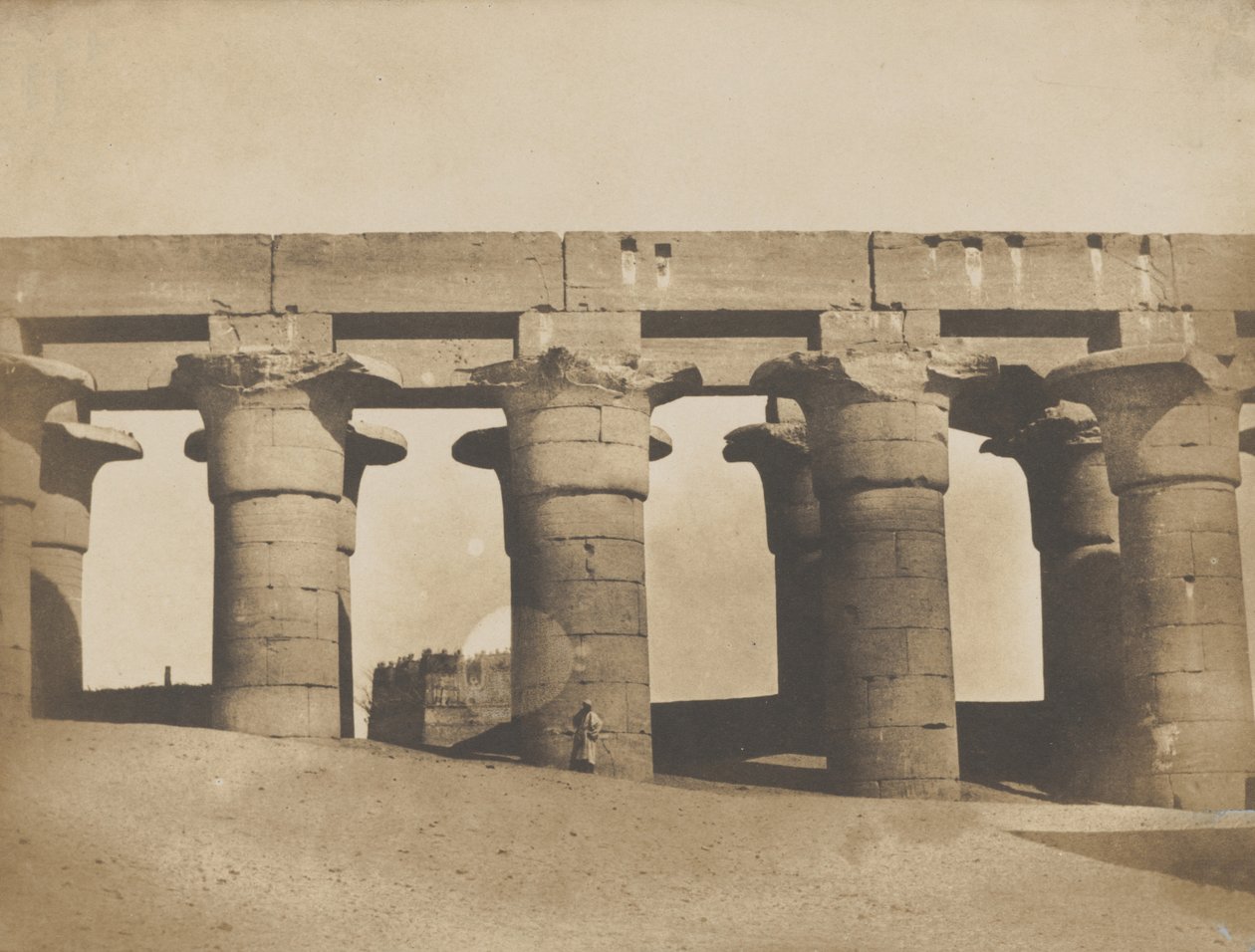 Luxor, große Kolonnade des Palastes, 1849-51 von Maxime Du Camp