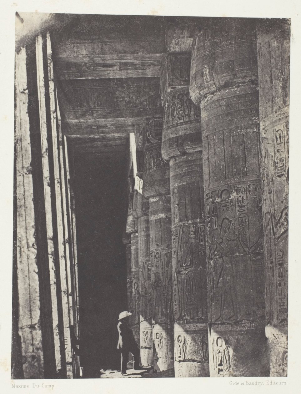 Médinet-Habou, Galerie des Palastes von Ramses-Méiamoun; Theben von Maxime Du Camp