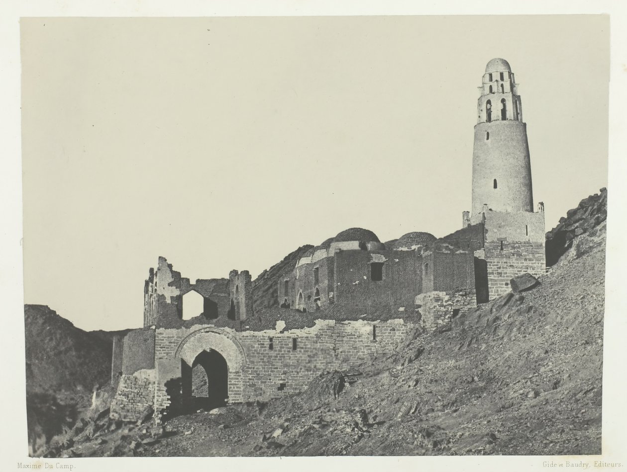 Moschee von Bellal im Dorf Bab, Nubien, 1849-51, gedruckt 1852 von Maxime Du Camp