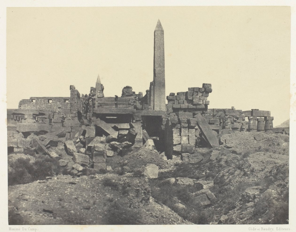 Palais de Karnak, Granitheiligtum und Hypostylsaal; Theben von Maxime Du Camp