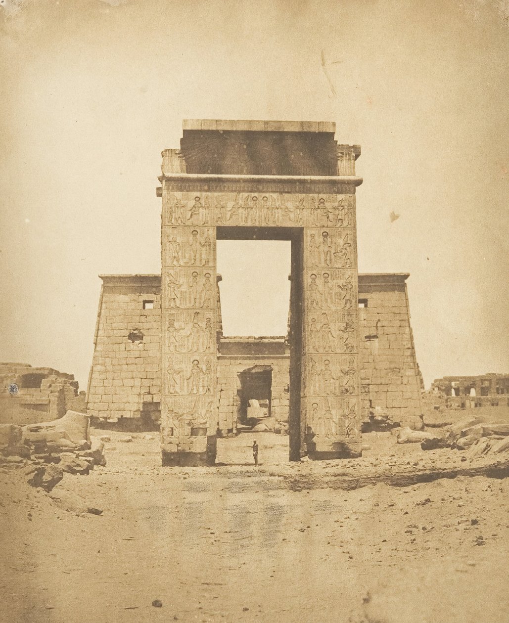 Propylon des Tempels von Khons, in Karnak, Theben, 1849-50 von Maxime Du Camp