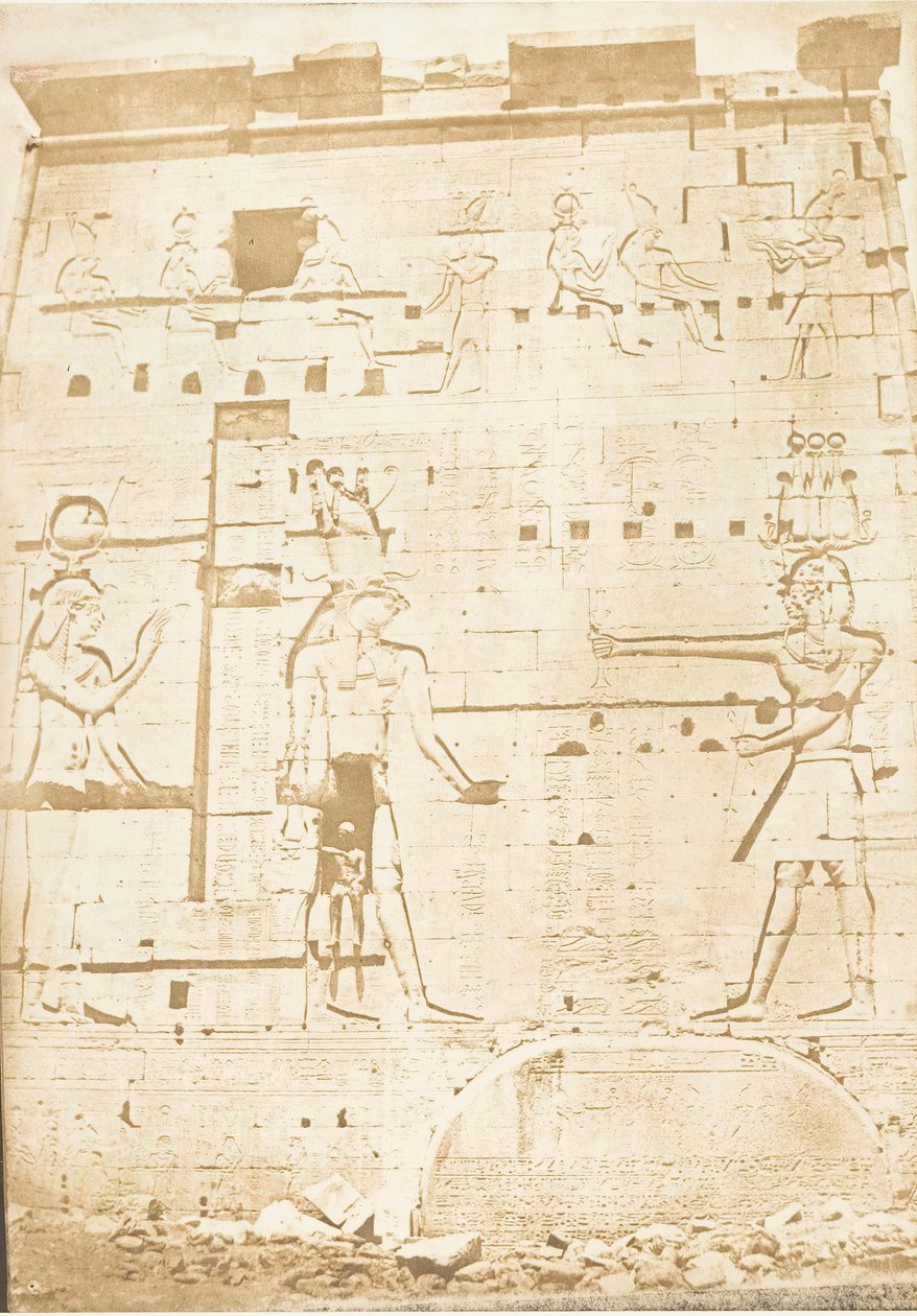 Zweiter Pylon des Tempels der Isis, in Philae, 13. April 1850 von Maxime Du Camp