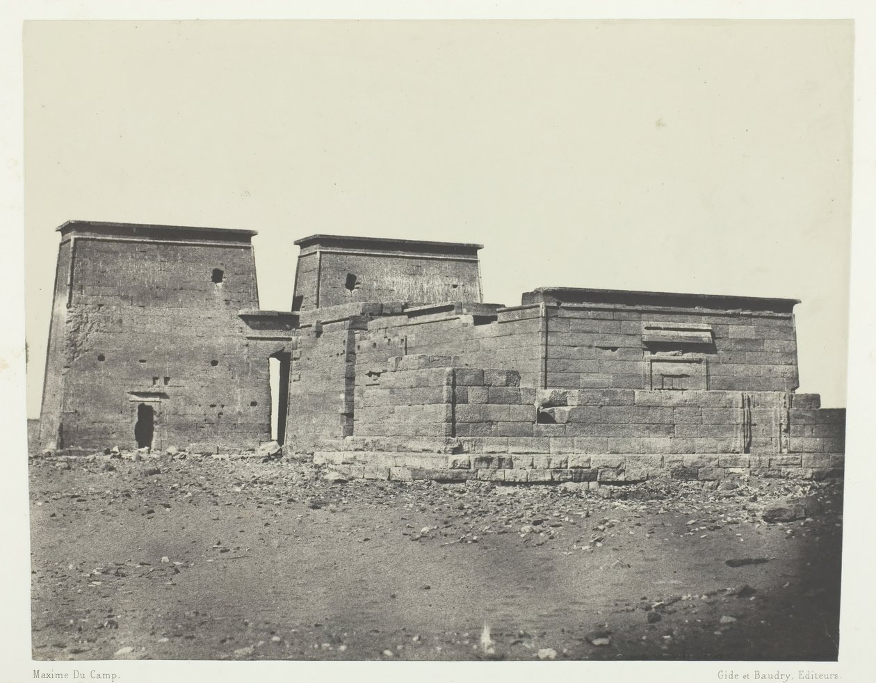 Tempel von Dakkeh, altes Pselcis, Nubien, 1849-51, gedruckt 1852 von Maxime Du Camp
