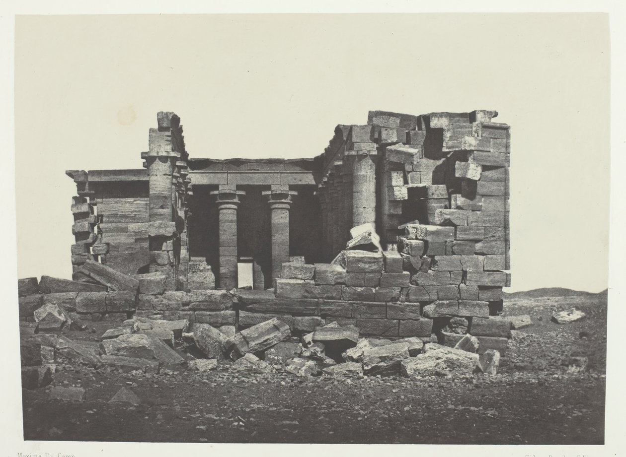 Tempel von Maharakkah Hièra Sycaminos der Griechen, Nubien, 1849-51, gedruckt 1852 von Maxime Du Camp