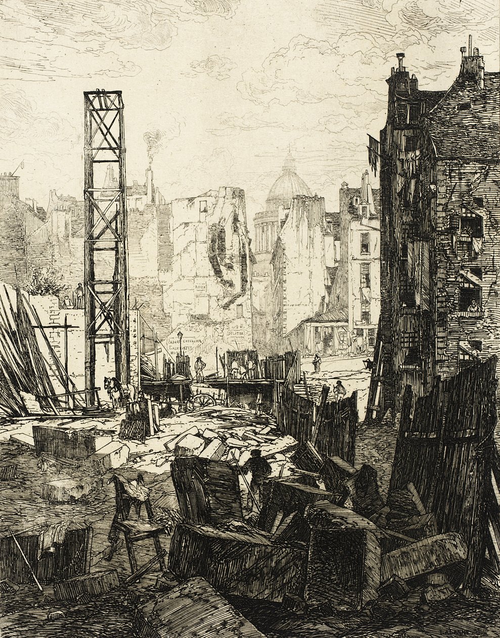 Durchbruch des Boulevard St.-Germain von Maxime Lalanne