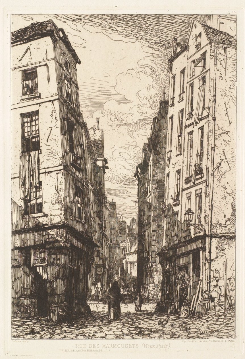 Rue des Marmousets (Altes Paris) von Maxime Lalanne