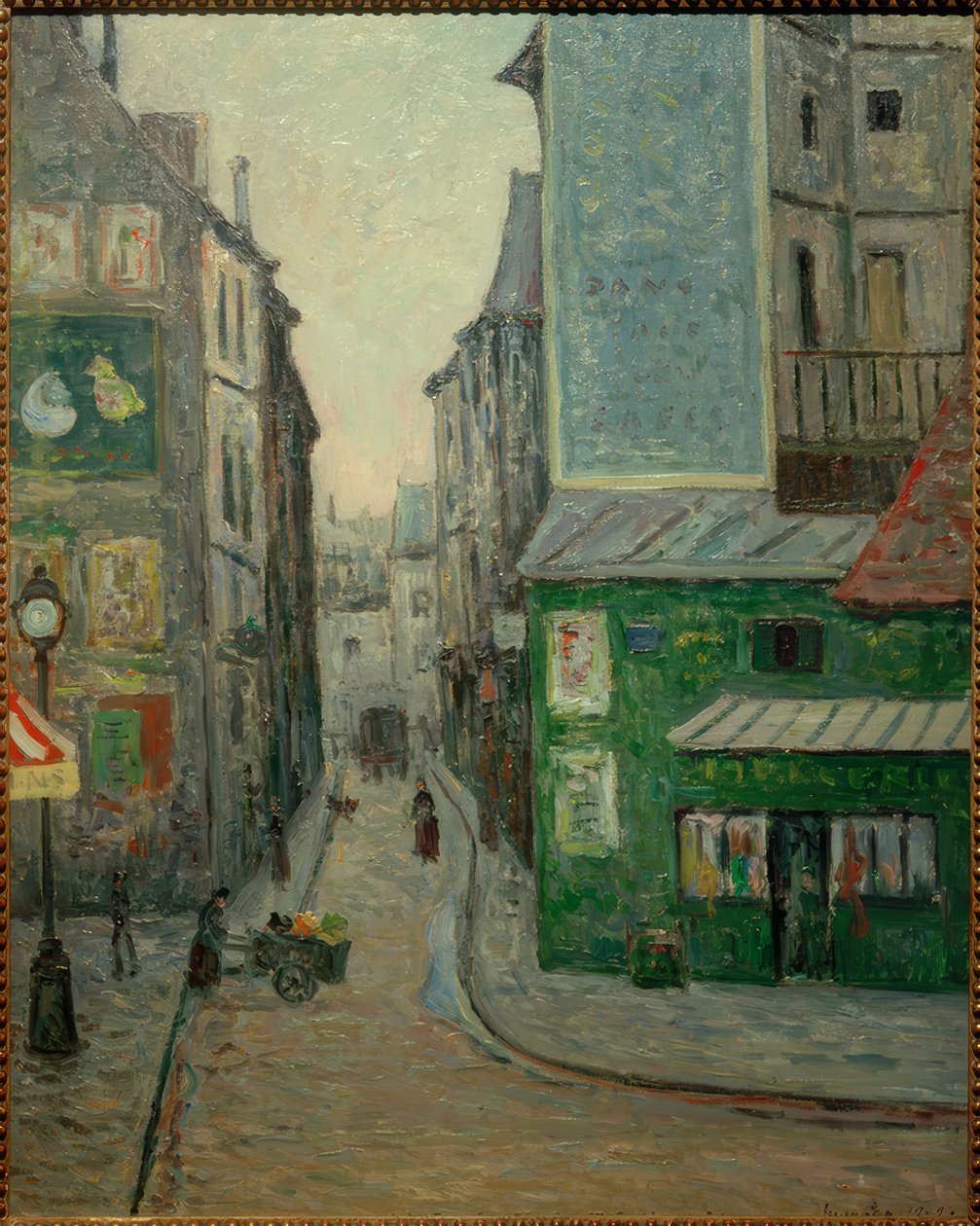 Platz St. André des Arts, Rue Suger, Paris von Maxime Emile Louis Maufra