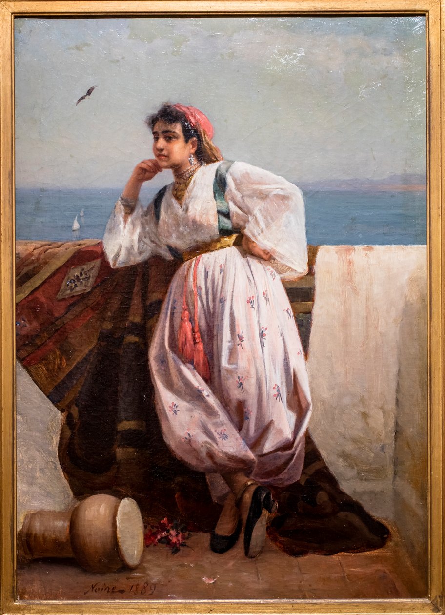 Junge Orientalin auf einer Terrasse in Algier von Maxime Noire