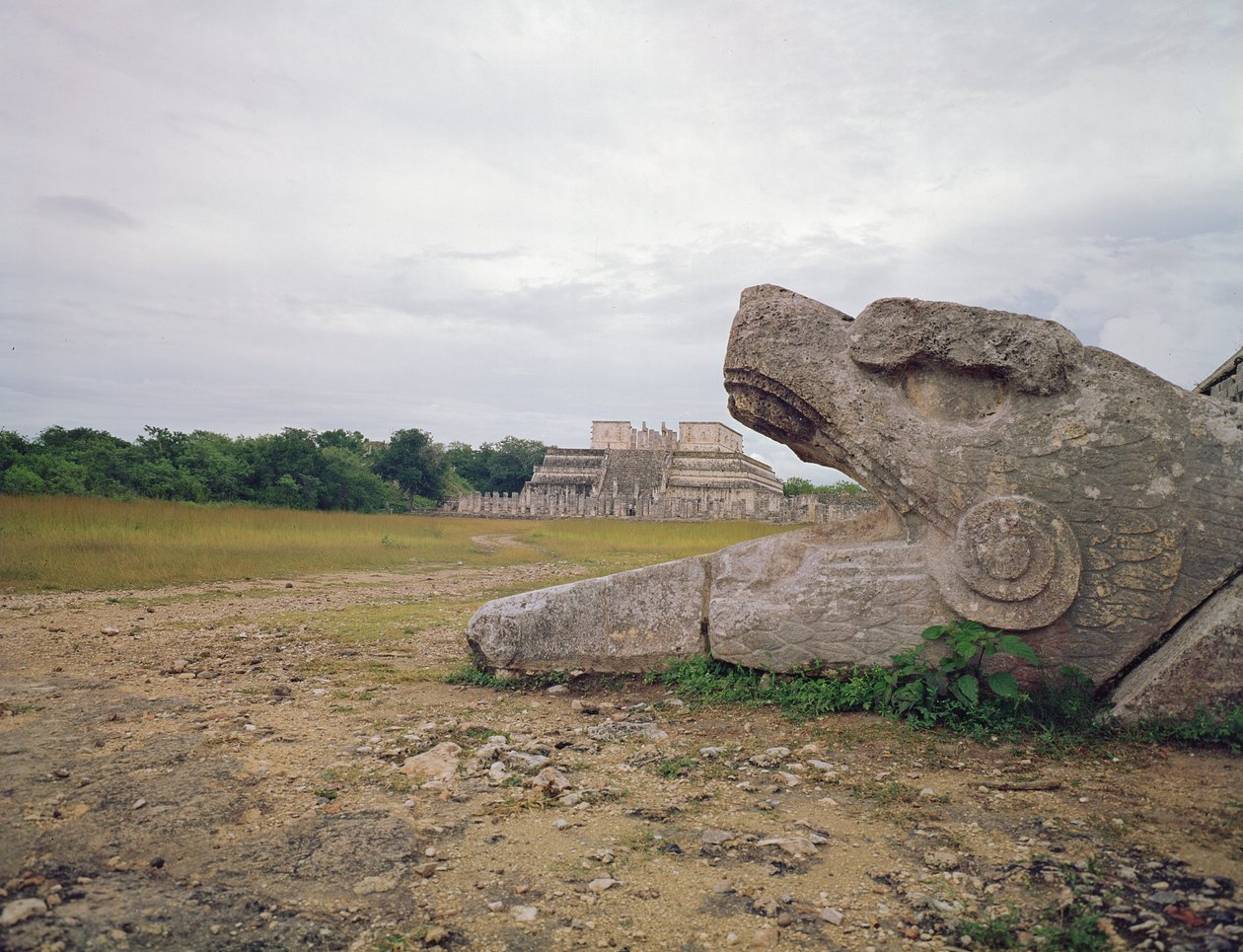 Tempel der Krieger und Schlangensäule von Mayan
