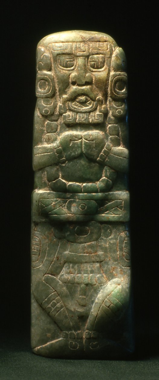 Statuette, die in Widmung auf der Hieroglyphentreppe, Copan, Spätklassische Periode (600-900) platziert wurde von Mayan