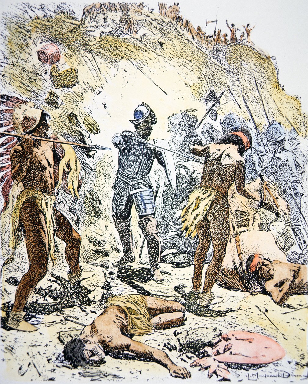 Der Pueblo-Indianer-Aufstand von 1680 von Maynard Dixon