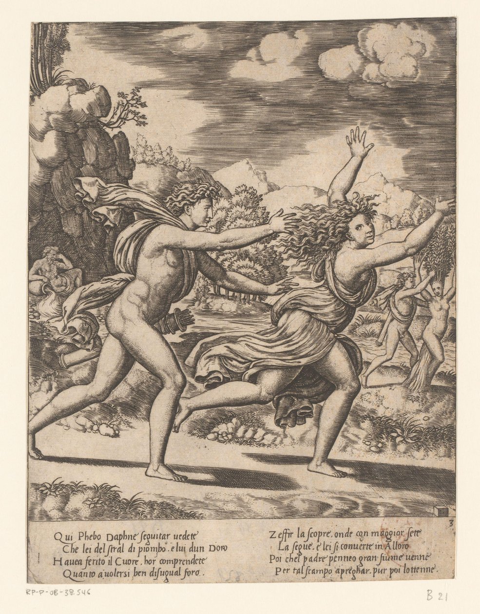 Apollo verfolgt Daphne von Meester van de Dobbelsteen