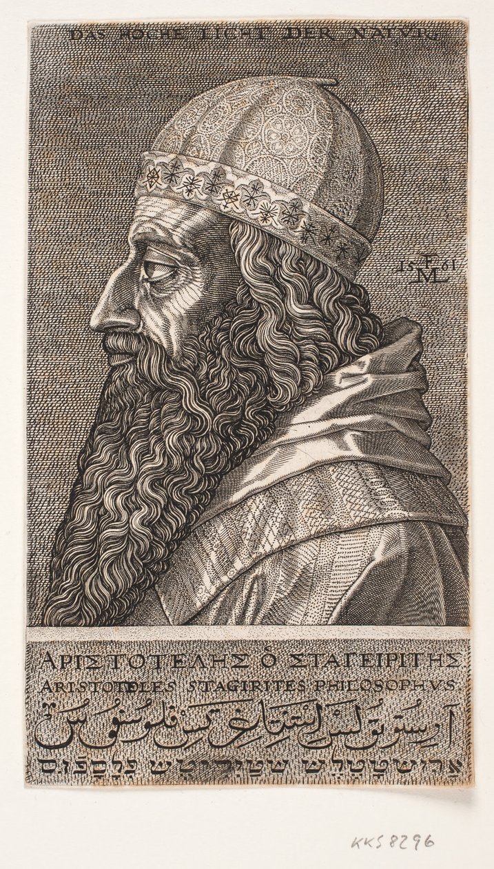 Aristoteles, Halbporträt, Profil nach links von Melchior Lorck