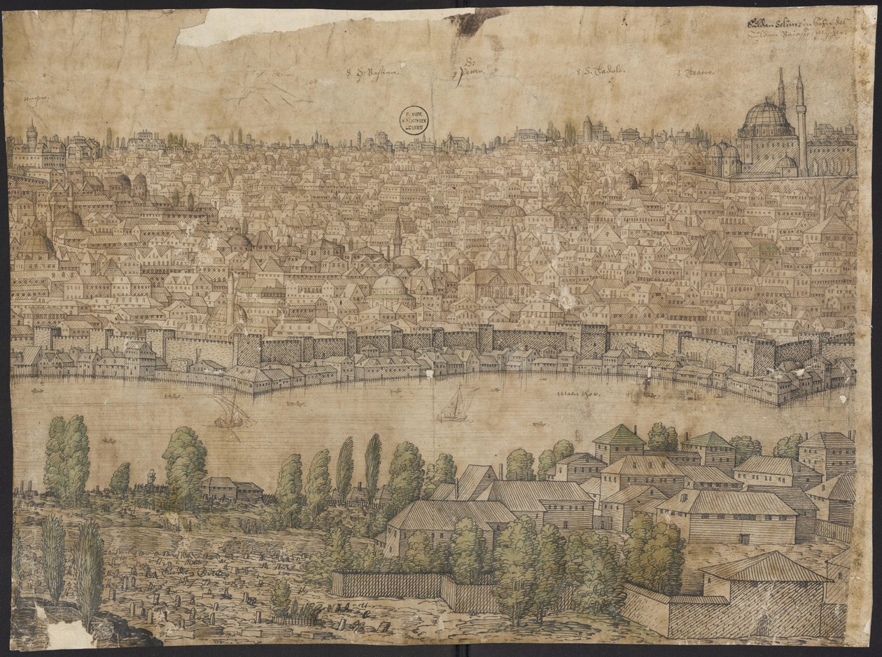 Ansicht von Konstantinopel, Blatt 14, Melchior Lorck, 1559 von Melchior Lorck