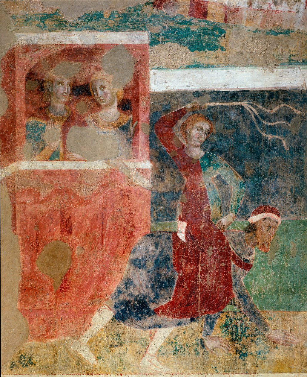 Die Höhen und Tiefen der Einweihungen eines jungen Mannes in die Geheimnisse der Liebe, (Detail) von Memmo di Filippuccio