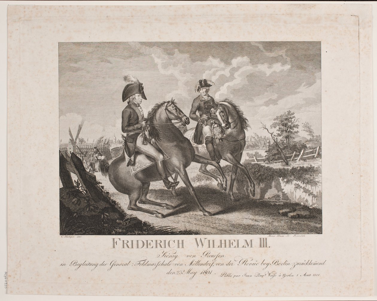 Friedrich Wilhelm II. von Preußen und Generalfeldmarschall Möllendorf von Meno Haas