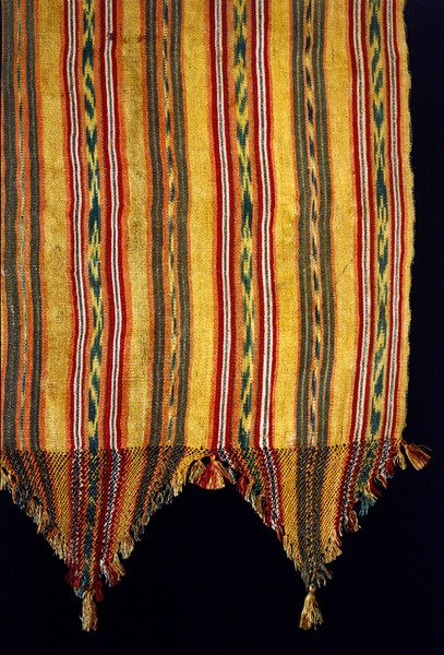 Detail eines Rebozo, späte 19. Jahrhundert von Mexican School