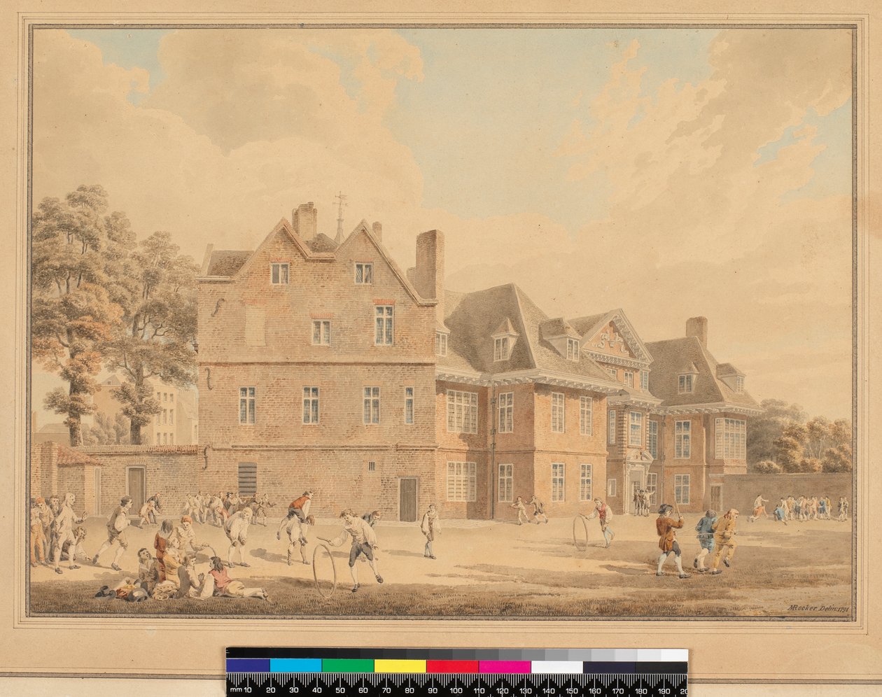 Das alte Herrenhaus, Marylebone, als Schule, 1791 von Michael Rooker