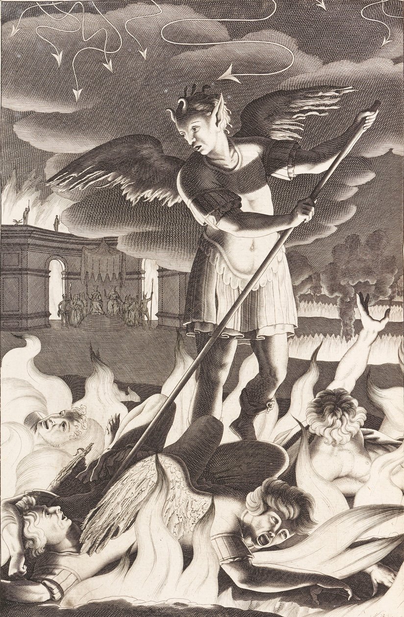 Illustration zu John Miltons Paradise Lost, 1688 von Michael Burghers