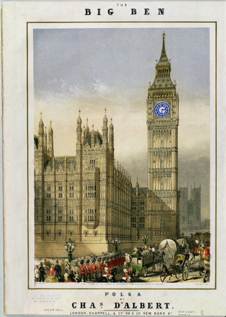 Big Ben Polka, Musikcover veröffentlicht von Hanhart, ca. 1862 von Michael Hanhart