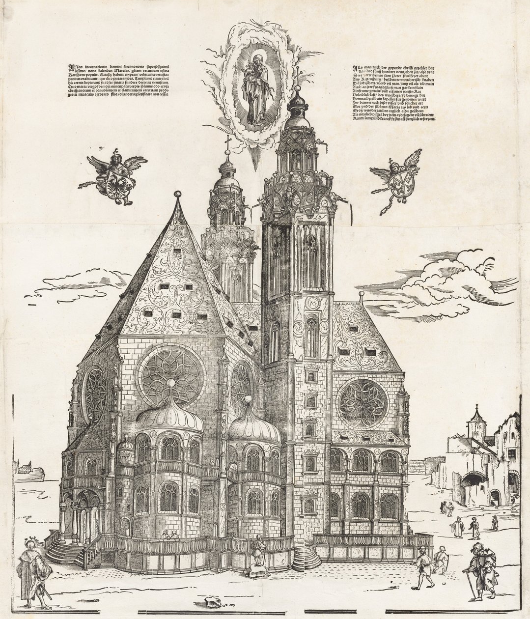 Die neue Kirche der Schönen Jungfrau in Regensburg von Michael Ostendorfer