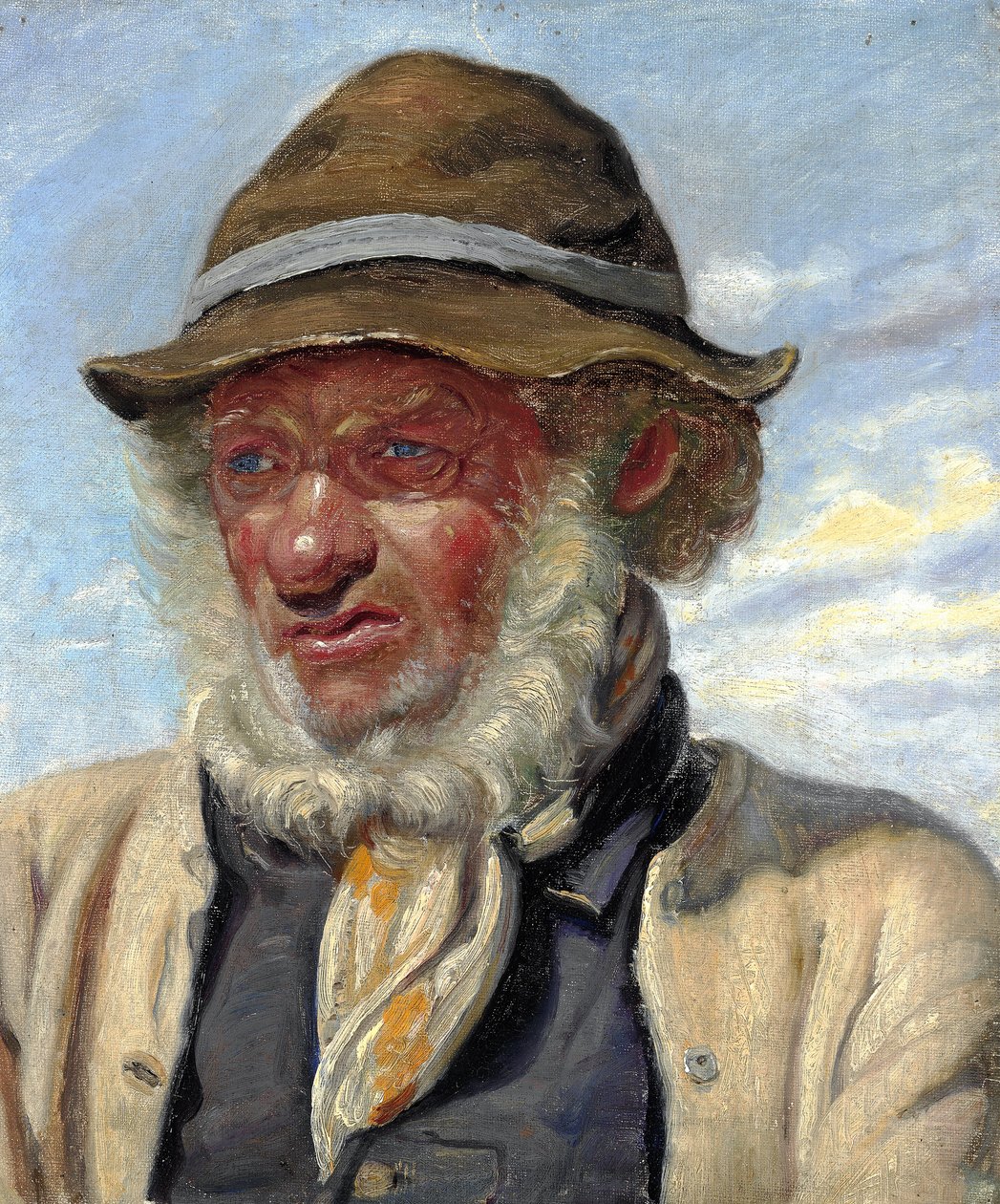 Ein Fischer aus Skagen mit Vollbart von Michael Peter Ancher