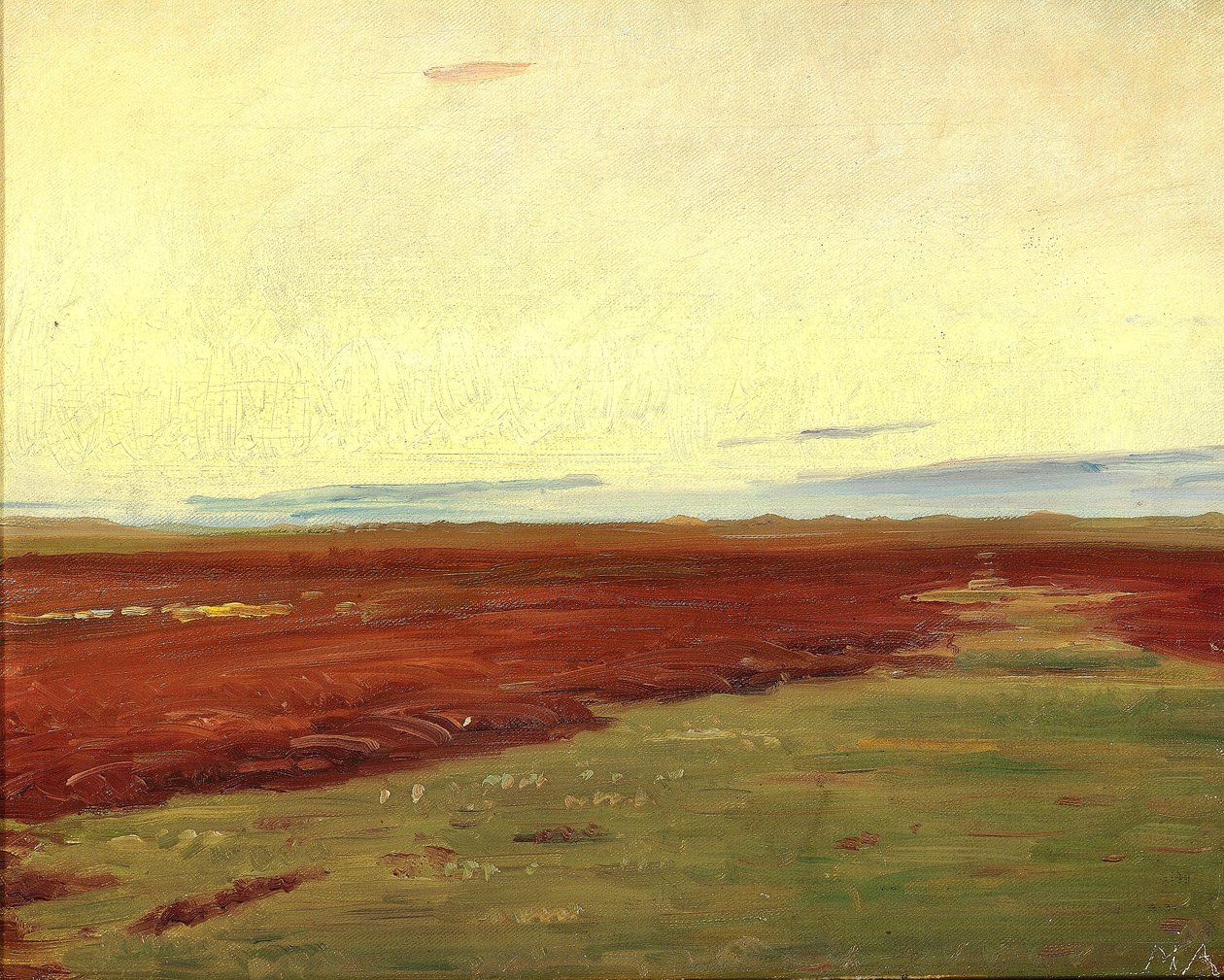 Sonnenuntergang über Brovandene, Skagen von Michael Peter Ancher