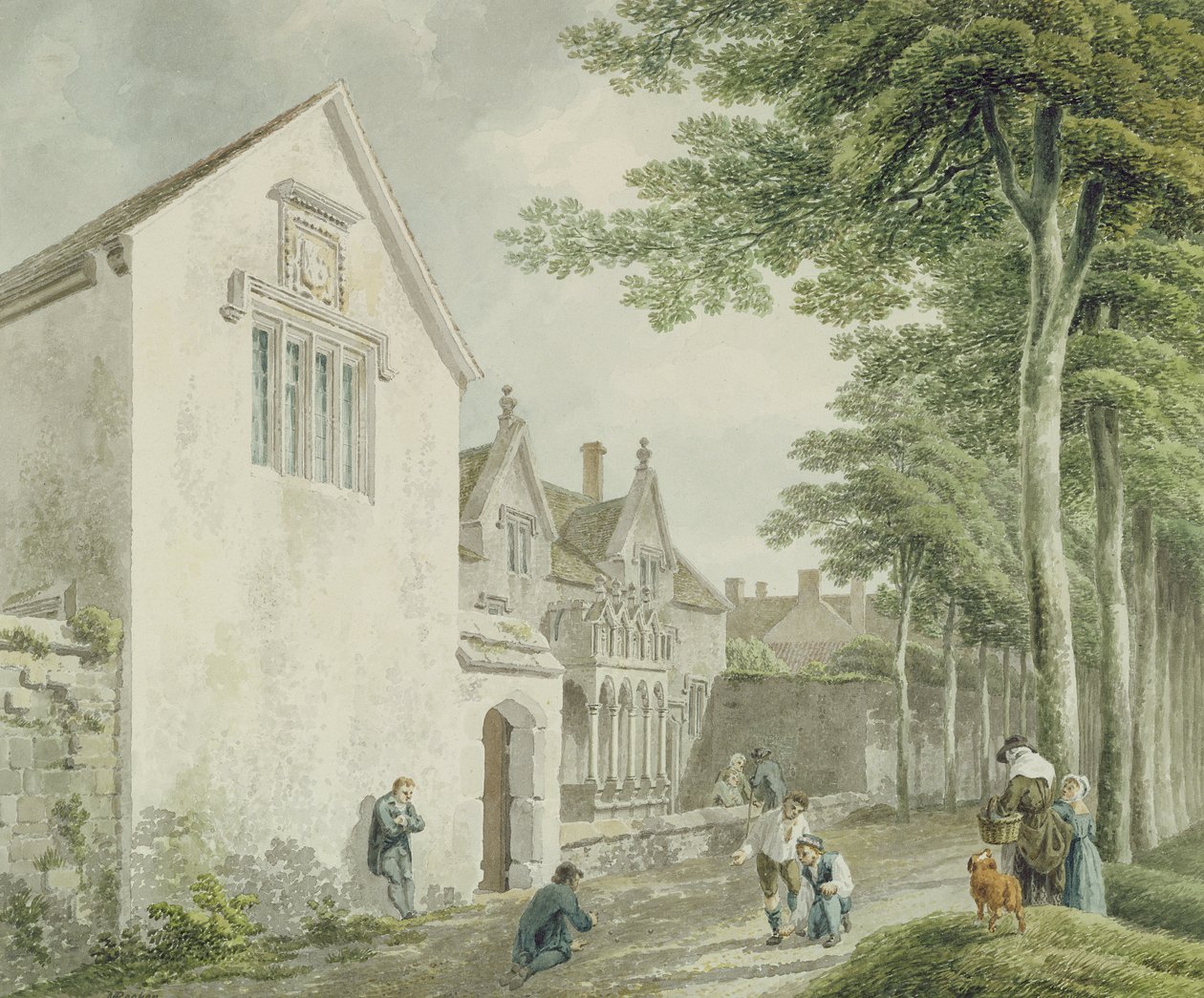 Armenhäuser auf dem Kirchhof von St. Cuthbert, Wells von Michael Rooker