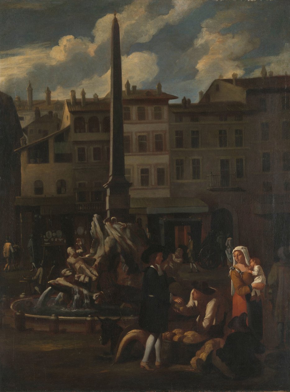 Marktszene in Rom, Piazza Navonna von Michael Sweerts (manner of)