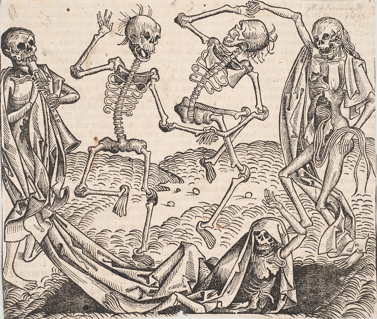 Totentanz aus der Schedelschen Weltchronik von Michael Wolgemut